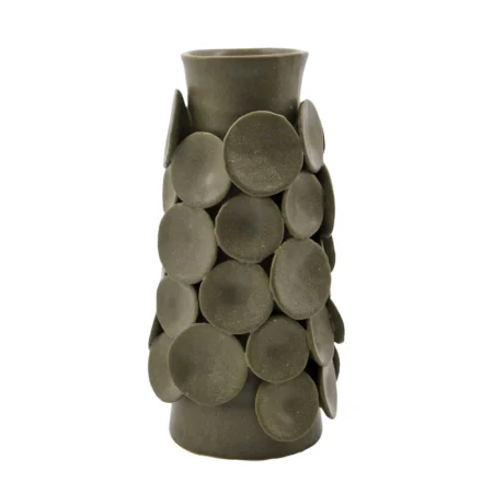 House Doctor - Dot vase khaki sten højde 26 cm
