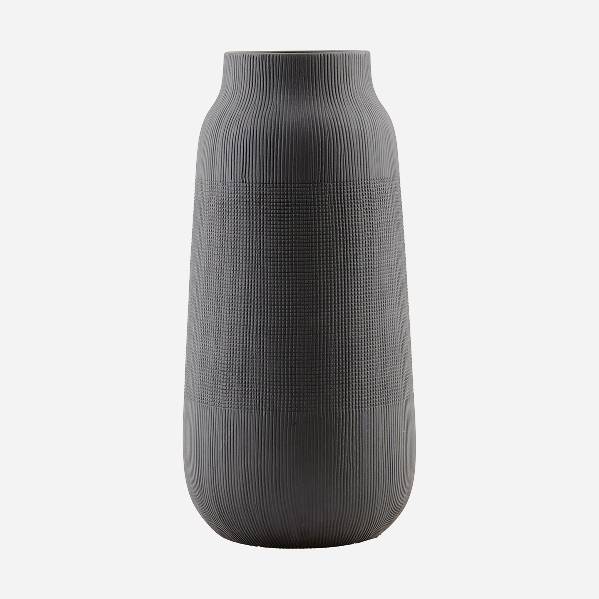House Doctor - Groove Vase, H 35 cm, sort House Doctor - Groove Vase, H 35 cm, sort
