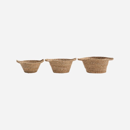 House Doctor-Kurv, Jat, Natural-S:, h: 18 cm, dia: 28 cm, M:, h: 20 cm, dia: 30 cm, L:, h: - Natural / Reeds / S:, h: 18 cm, dia: 28 cm, M:, h: 20 cm, dia: 30 cm, L:, h: