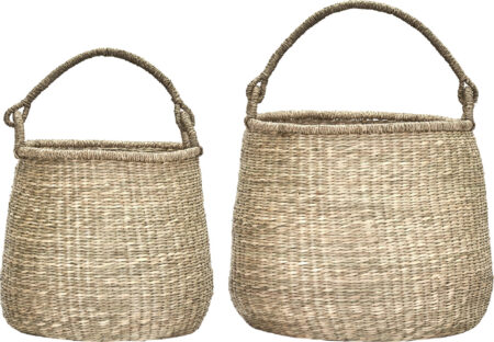 House Doctor - Kurve - Cesta - Natur - H 30+34 Cm - 2 Stk