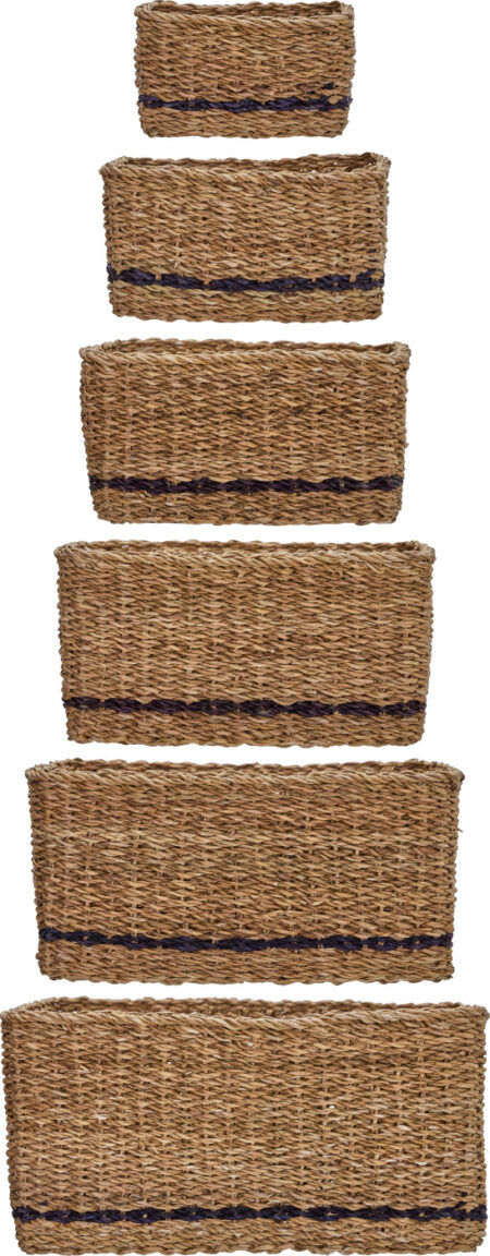 House Doctor - Kurve Til Opbevaring - Squares - Natur - 6 Stk