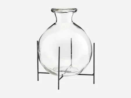 House Doctor , Lana, vase m. fod, h: 17 cm, dia: 15 cm