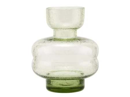 House Doctor, Organi, vase, Glas, Grøn, h: 15 cm, dia: 12 cm