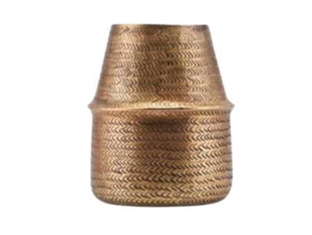 House Doctor, Rattan urtepotte, antik messing, h: 23 xø: 19 cm