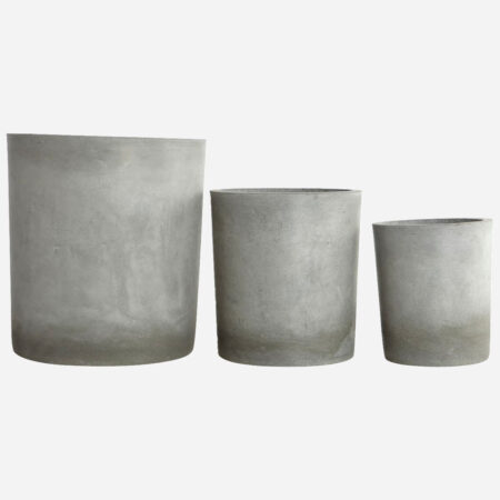 House Doctor-Urtepotte, Ave, Lysegrå-S:, h: 22 cm, dia: 18.5 cm, M:, h: 27 cm, dia: 24 cm, L:, h: - Light grey / Cement / S:, h: 22 cm, dia: 18.5 cm, M:, h: 27 cm, dia: 24 cm, L:, h: