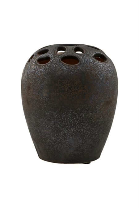 House Doctor Varios Vase H: 19 cm - Sort Bejdse OUTLET