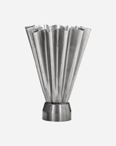 House Doctor - Vase, Flood, Børstet sølvfinish H33 cm