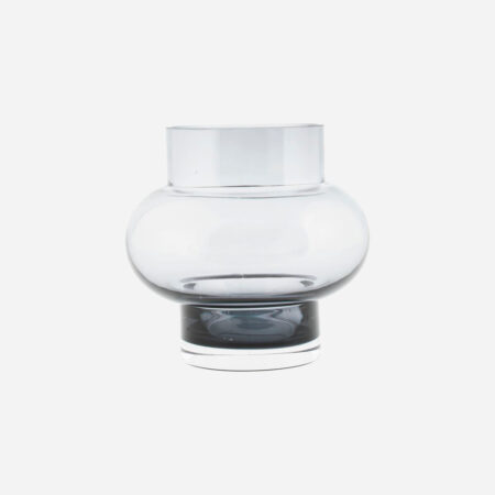 House Doctor - Vase, Forms Low, Grå - h: 16 cm, dia: 17 cm - h: 16 cm, dia: 17 cm / Grå