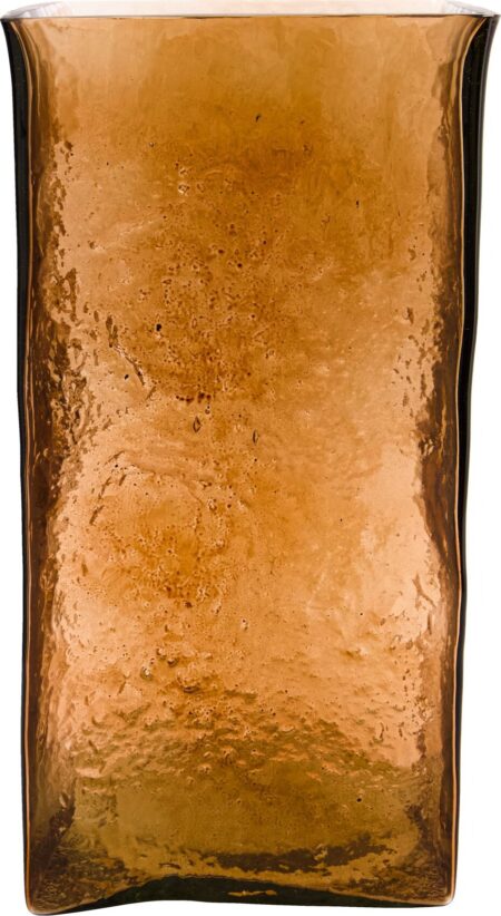 House Doctor - Vase - Square - Glas - Amber - 30 Cm