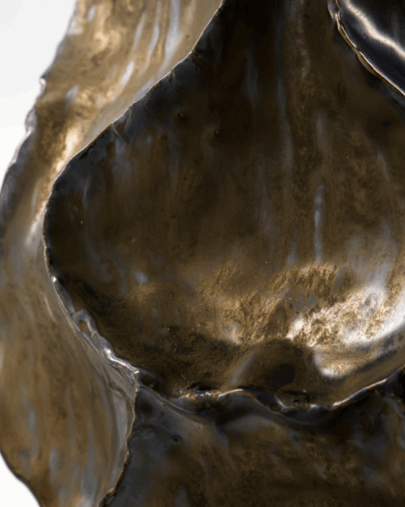 House Doctor - Vase, Waves, Antik metallisk