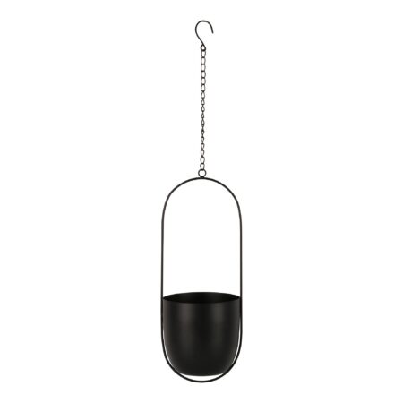 House Nordic - Celle Hænge Urtepotte - Hænge urtepotte, metal, sort, 5,5x14,5x37,5 cm