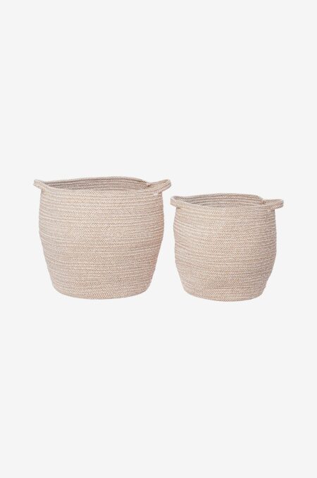 House Nordic - Kurv LAMAS sæt med 2 - Beige - Småopbevaring - - Homeroom