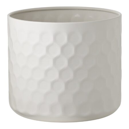 House Nordic - Urtepotte - stål, hvid, ø24,5x21 cm