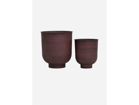 House doctor - Urtepotte - Vig - Urtepotte - Burnt Henna - S:, h: 35 cm, dia: 30 cm, L:, h: 45 cm, dia: 40 cm