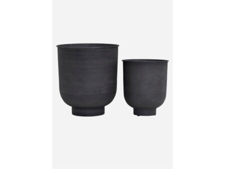 House doctor - Urtepotte - Vig - Urtepotte - Grå - S:, h: 35 cm, dia: 30 cm, L:, h: 45 cm, dia: 40 cm