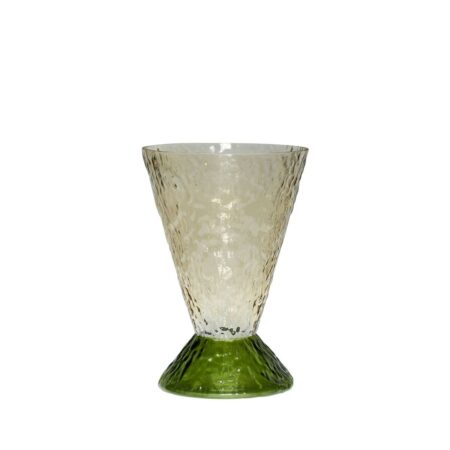 Hübsch Abyss Vase H: 29 cm - Mørkegrøn/Brun OUTLET
