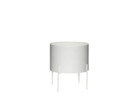 Hübsch - Airy Planter - Plantestand - Large White - ø42xh45cm