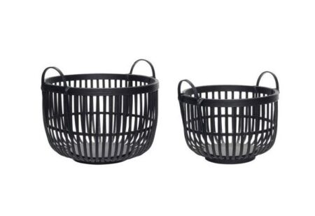 Hübsch Alchemy Kurve 2 stk. H: 26 cm - Sort Rattan