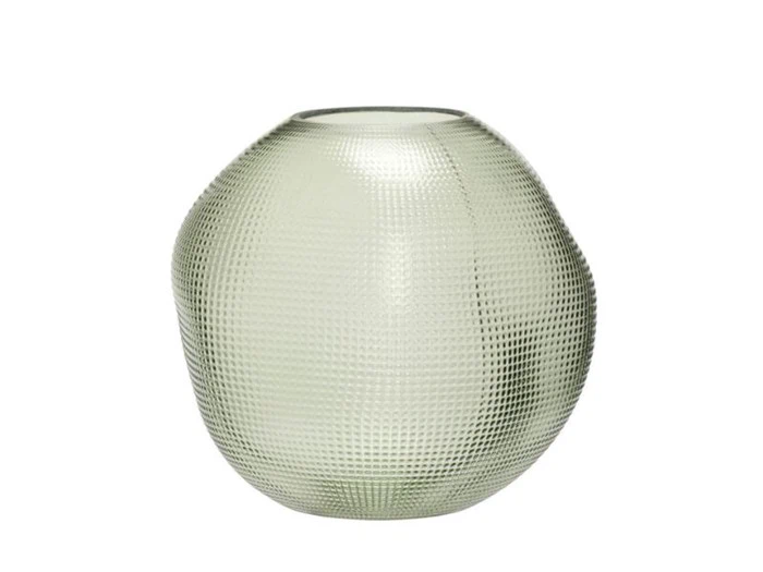 Hübsch, Balloon Vase, grøn, ø21xh20 cm Hübsch, Balloon Vase, grøn, ø21xh20 cm