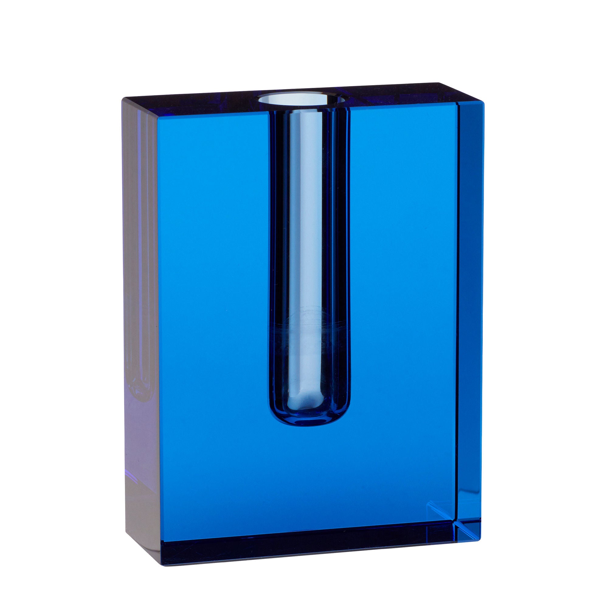 Hübsch Block Vase Blå Hübsch Block Vase Blå
