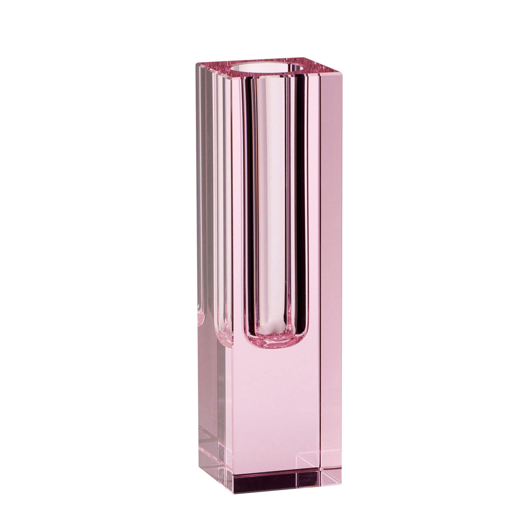 Hübsch Block Vase Smal Lyserød Hübsch Block Vase Smal Lyserød