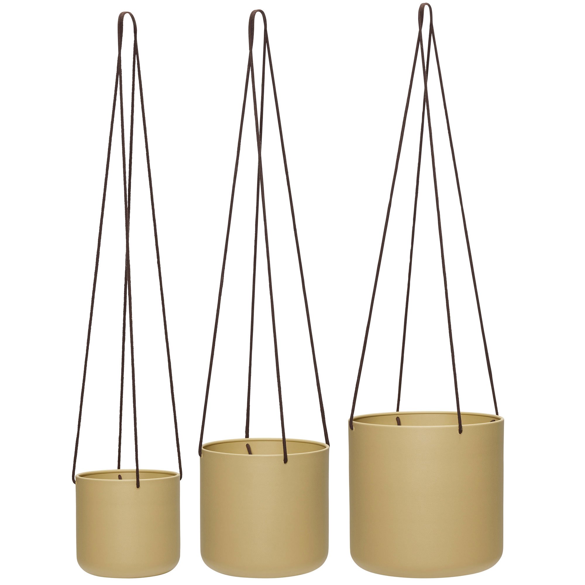 Hübsch Bloom hængepotte 3 stk, beige Hübsch Bloom hængepotte 3 stk, beige