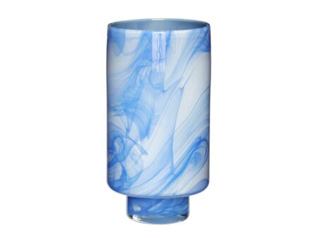 Hübsch - Cloud Vases (set of 2) - Vase - Blue/white - Large - Ø17 x H25 cm