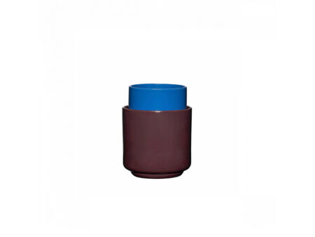 Hübsch - Deux Pots 2 pcs. Red Brown/Blue