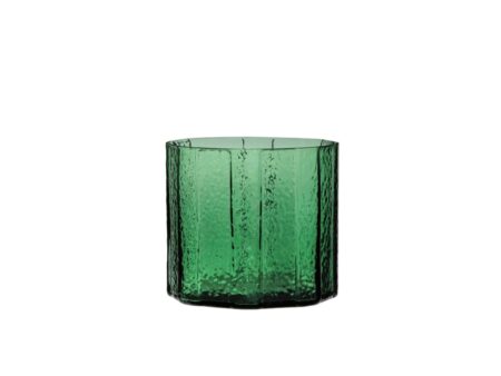 Hübsch - Emerald Vase - Vase - Green - Ø23 x H20 cm