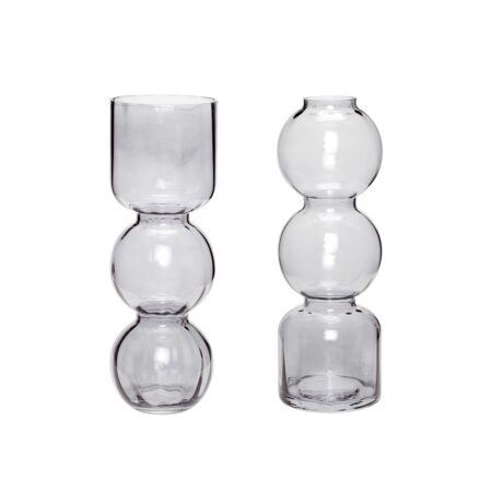 Hübsch Hübsch vase 2-pak 12x25 cm Grå