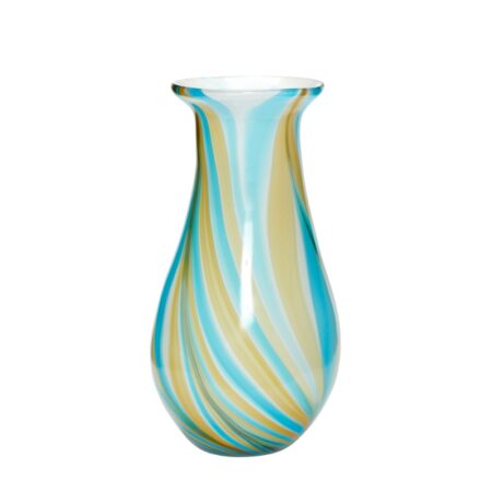 Hübsch Kaleido Vase - Blå/Gul