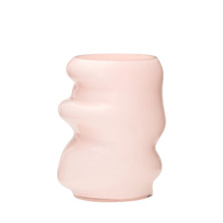 Hübsch - Lote Vase - Lyserød - 20x16xh25cm