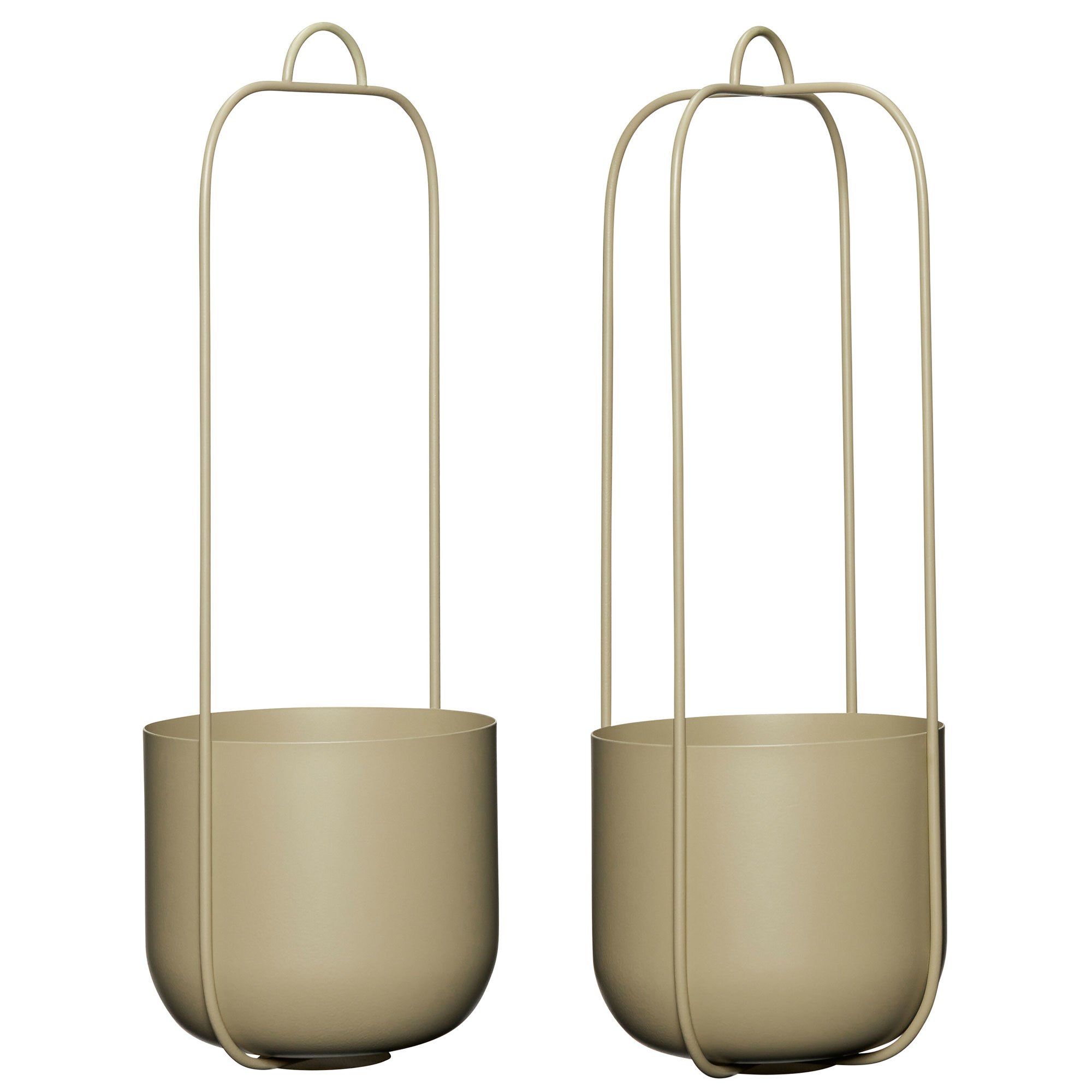 Hübsch Lotus hængepotte 2-pak, khaki Hübsch Lotus hængepotte 2-pak, khaki
