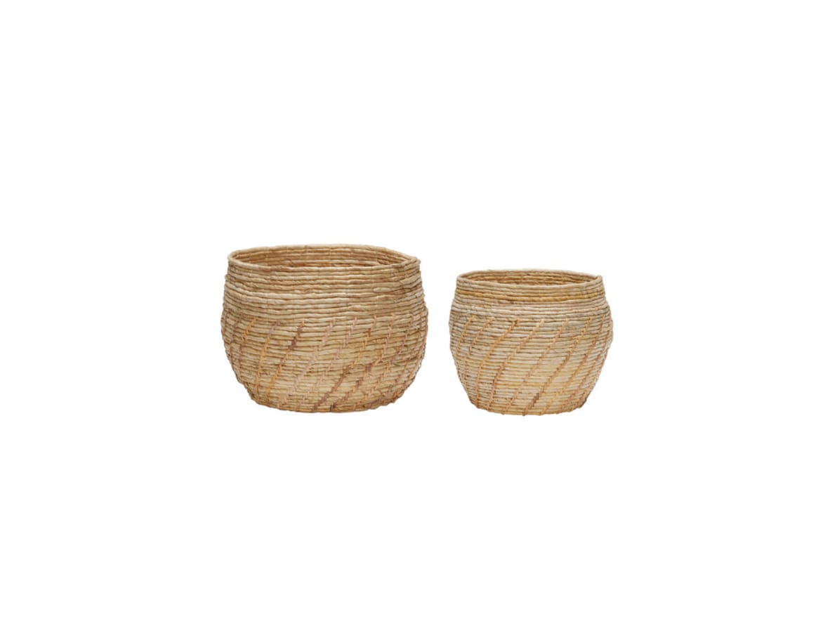 Hübsch - Luxe Kurve - Kurv - Natur - Ø36 x H34 cm / Ø40 x H40 cm Hübsch - Luxe Kurve - Kurv - Natur - Ø36 x H34 cm / Ø40 x H40 cm