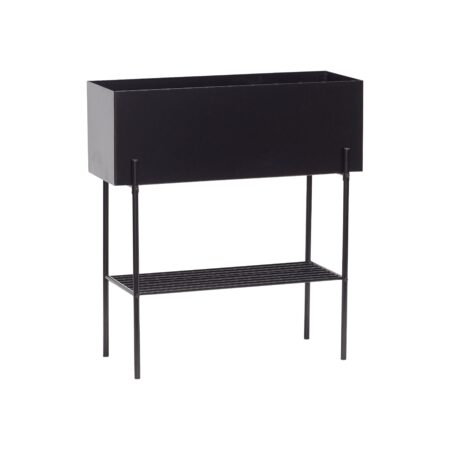 Hübsch - Plantekasse, metal, sort - 70x28xh76cm - 70x28xh76cm / Sort / Jern