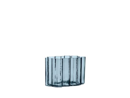 Hübsch - Umber Vase - Vase - Blå - 30x16xh20cm