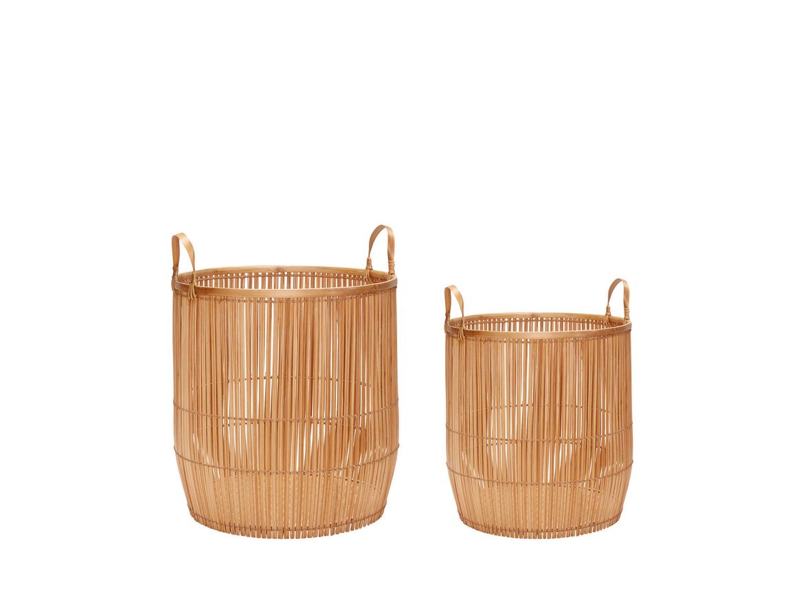 Hübsch - Vantage Baskets (set of 2) - Kurv - Large Set - Nature - Ø60 x H70 cm Hübsch - Vantage Baskets (set of 2) - Kurv - Large Set - Nature - Ø60 x H70 cm