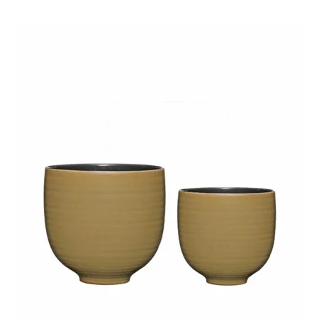 Hübsch - Yuka Blomsterskjuler Set of 2 Grøn