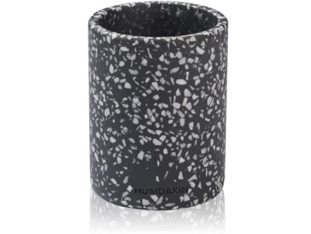 Humdakin - Lucca Terrazzo Vase with Lid - Vase - 115 Black - 14 x 10 cm