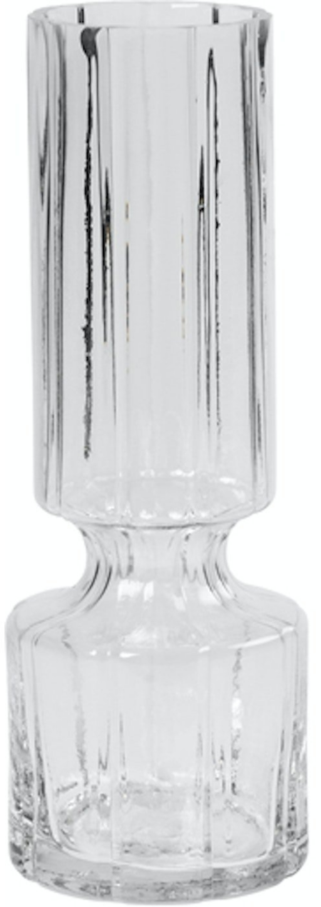 Hyacint, Vase, klar, H10x28,3 cm, mundblæst glas