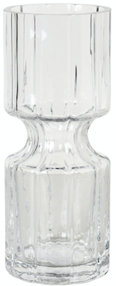 Hyacint, Vase, klar, H8x20 cm, mundblæst glas