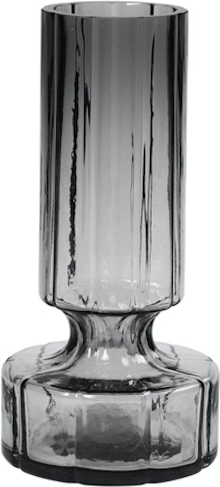Hyacint, Vase, sort, H12x24,9 cm, mundblæst glas