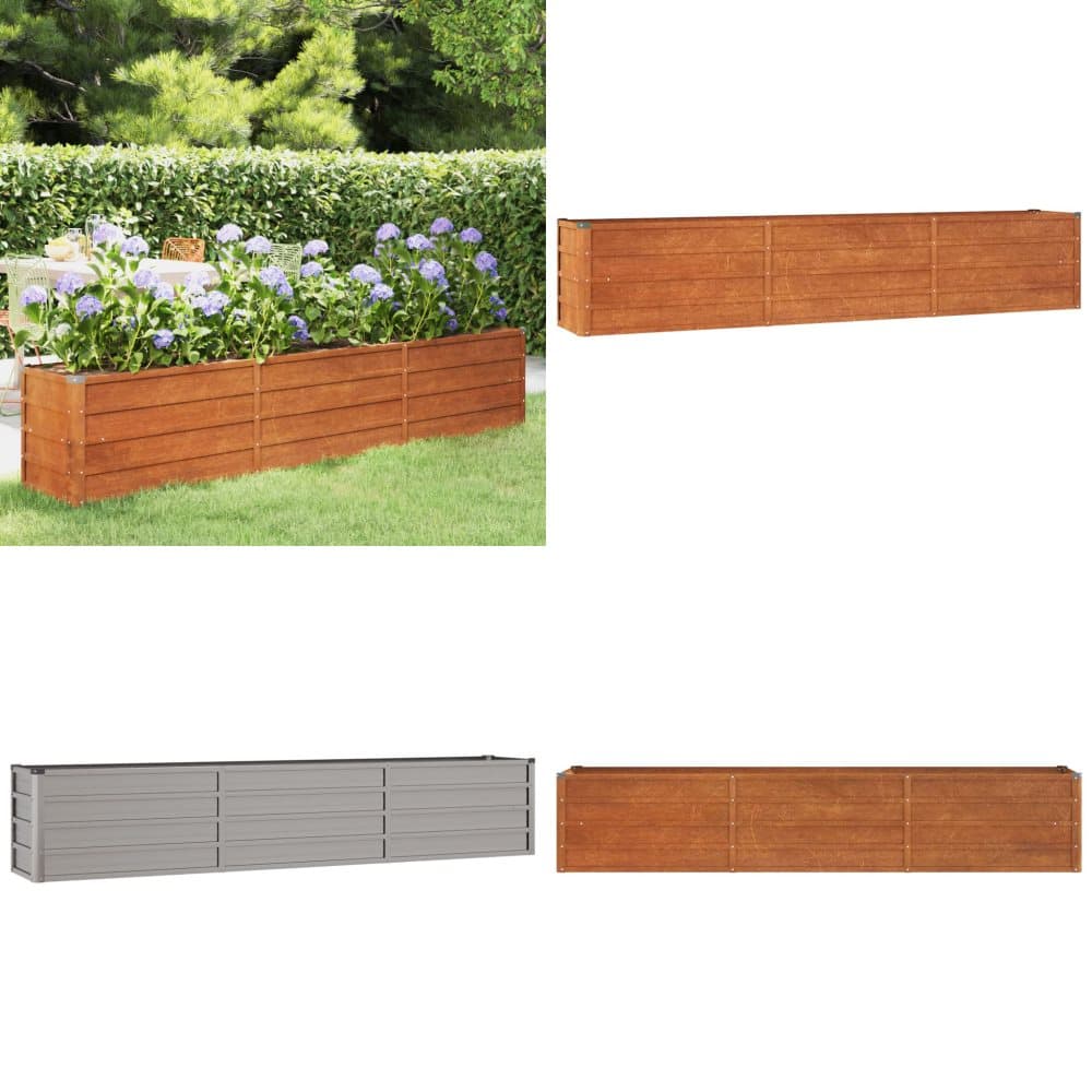 H⌀jbed 240x40x45 cm cortenstål rustfarvet - H⌀jbed - H⌀jbede - Home & Living H⌀jbed 240x40x45 cm cortenstål rustfarvet - H⌀jbed - H⌀jbede - Home & Living