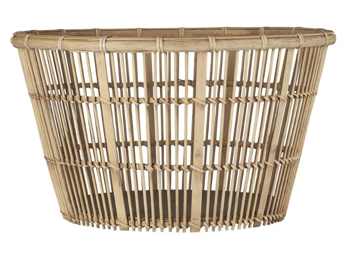 Ib Laursen, Håndlavet Kurv, Natur, Konisk Bambusflet, H: 35,5 x Ø:59 cm Ib Laursen, Håndlavet Kurv, Natur, Konisk Bambusflet, H: 35,5 x Ø:59 cm