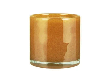 Ib Laursen, Venecia, Skjuler, Gyldenbrun, Glas, H:10 x Dia:10 cm
