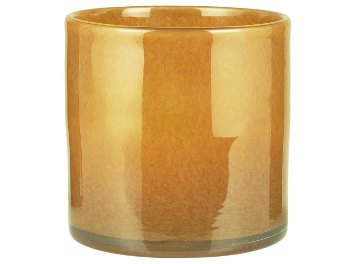 Ib Laursen, Venecia, Skjuler, Gyldenbrun, Glas, H:16 x Dia:15 cm Ib Laursen, Venecia, Skjuler, Gyldenbrun, Glas, H:16 x Dia:15 cm