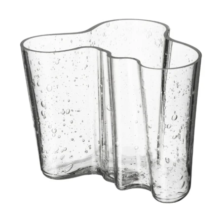Iittala Alvar Aalto vase jubilæumsudgave 120 mm Bobleglas gennemsigtig