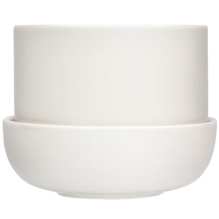 Iittala Nappula urtepotte med underskål 17 x13 cm, hvid