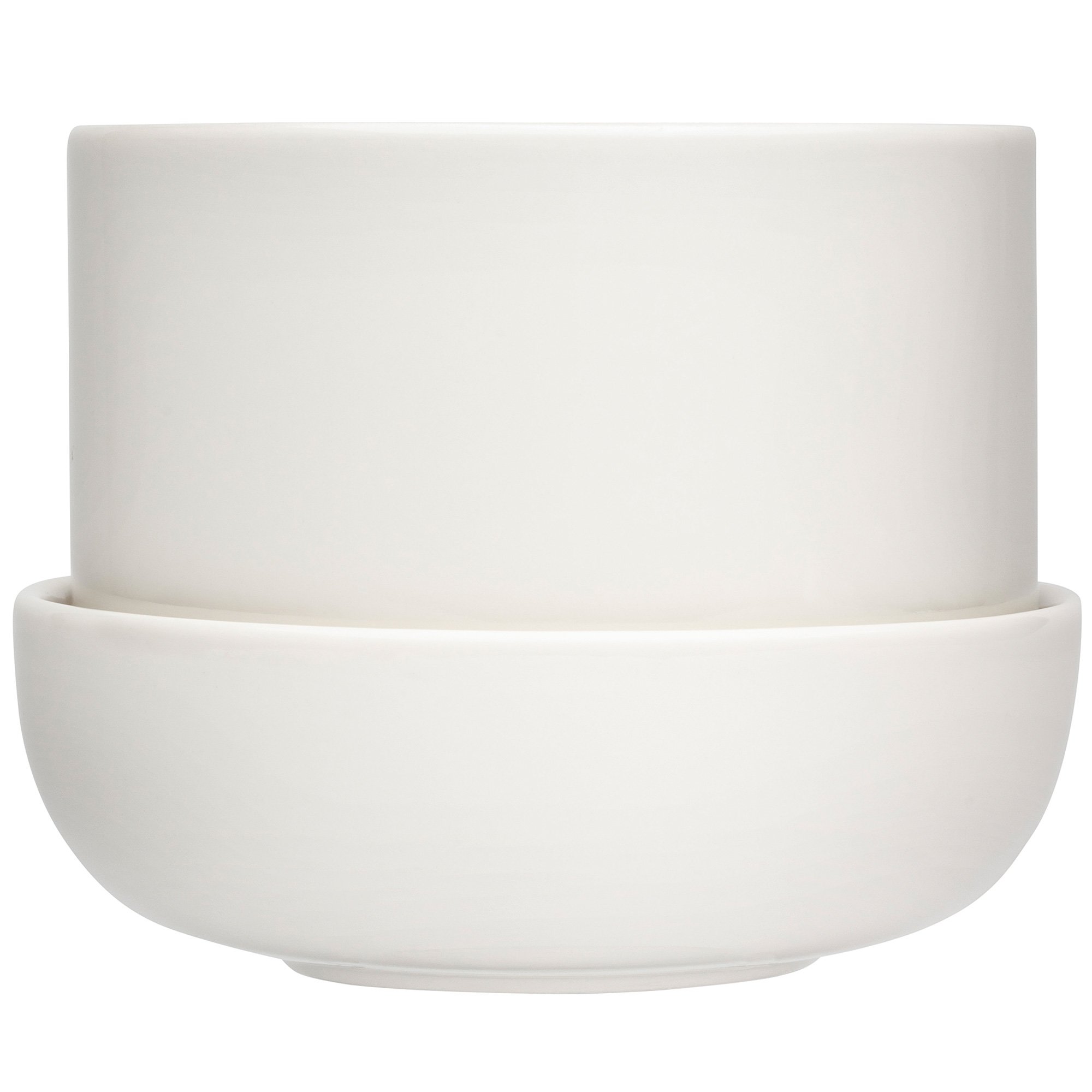 Iittala Nappula urtepotte med underskål 17 x13 cm, hvid Iittala Nappula urtepotte med underskål 17 x13 cm, hvid