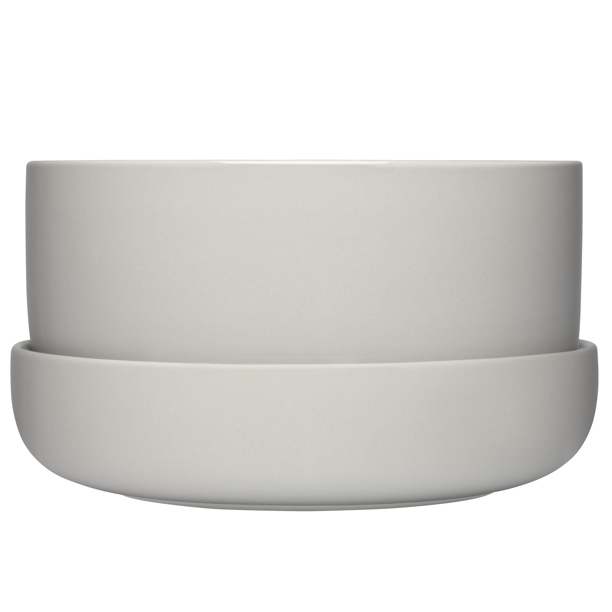 Iittala Nappula urtepotte med underskål 24 x 13 cm, lysegrå Iittala Nappula urtepotte med underskål 24 x 13 cm, lysegrå